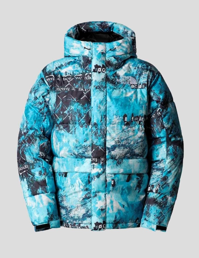 Caçadora THE NORTH FACE himalayan down print jacket norse blue cole navin never a face print